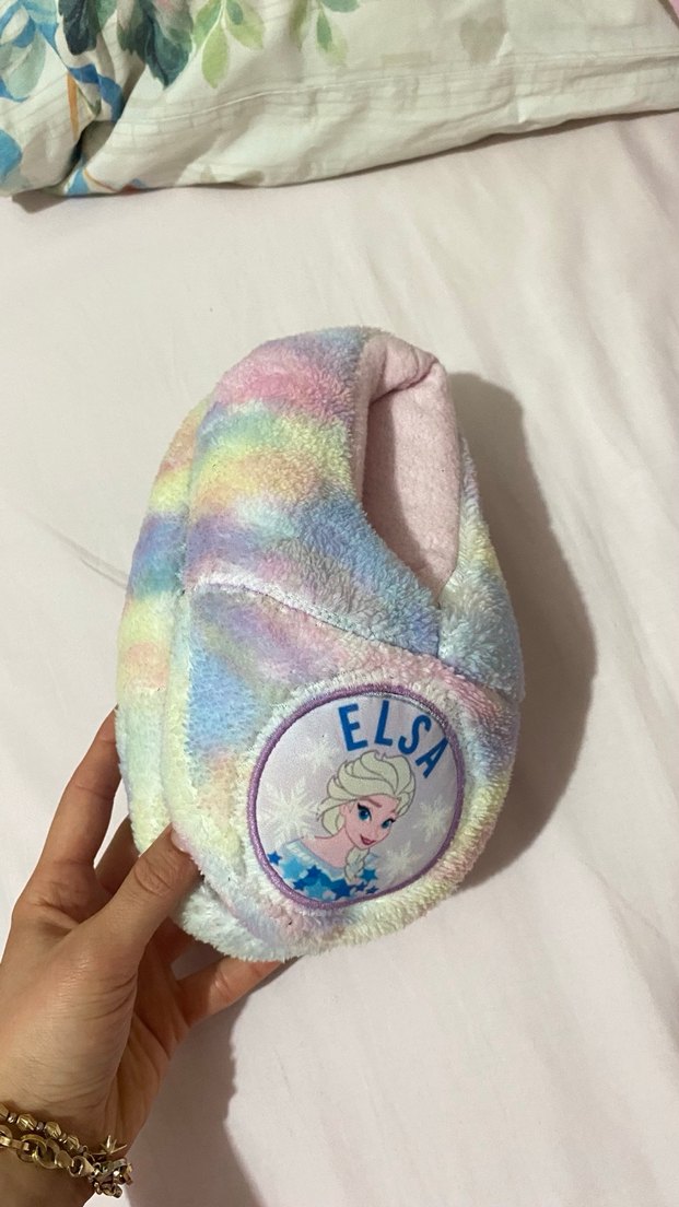 Elsalı Renkli Peluş Ev Terliği - Görsel 5