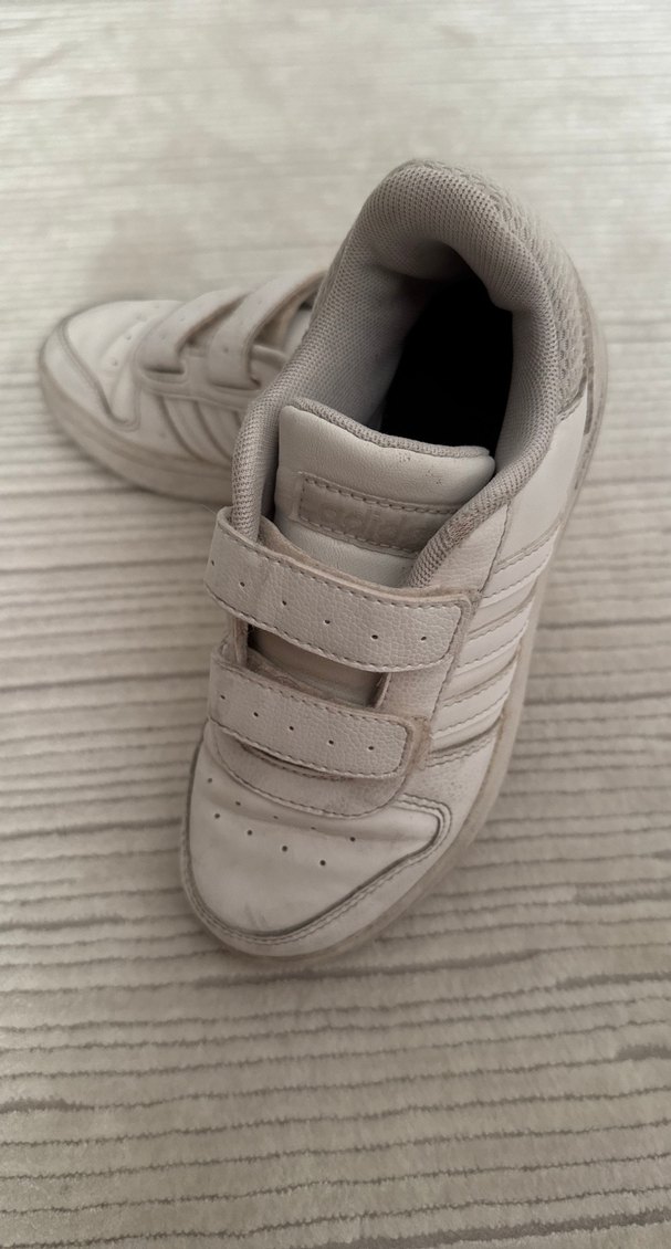 Gri Beyaz Erkek Çocuk Spor Ayakkabısı Velcro - Görsel 2