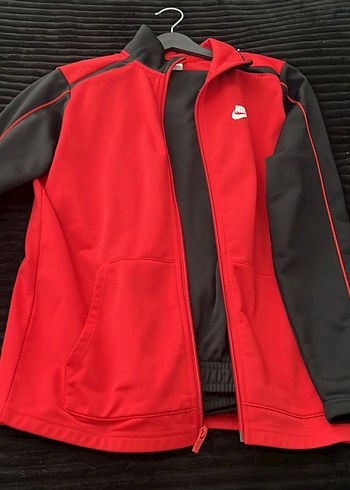 Nike Kırmızı Siyah Fermuarlı Erkek çocuk Ceket takım