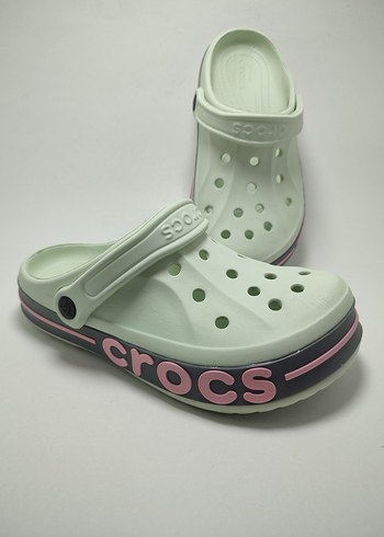 Crocs Beyaz Pembe Crocs Bantlı Kadın Terlik
