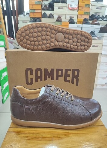 42 Beden kahverengi Renk Hakiki Deri Camper