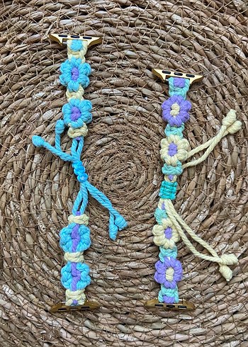 Pastel Çok Renkli Örgülü Apple watch Kayışı - Görsel 6