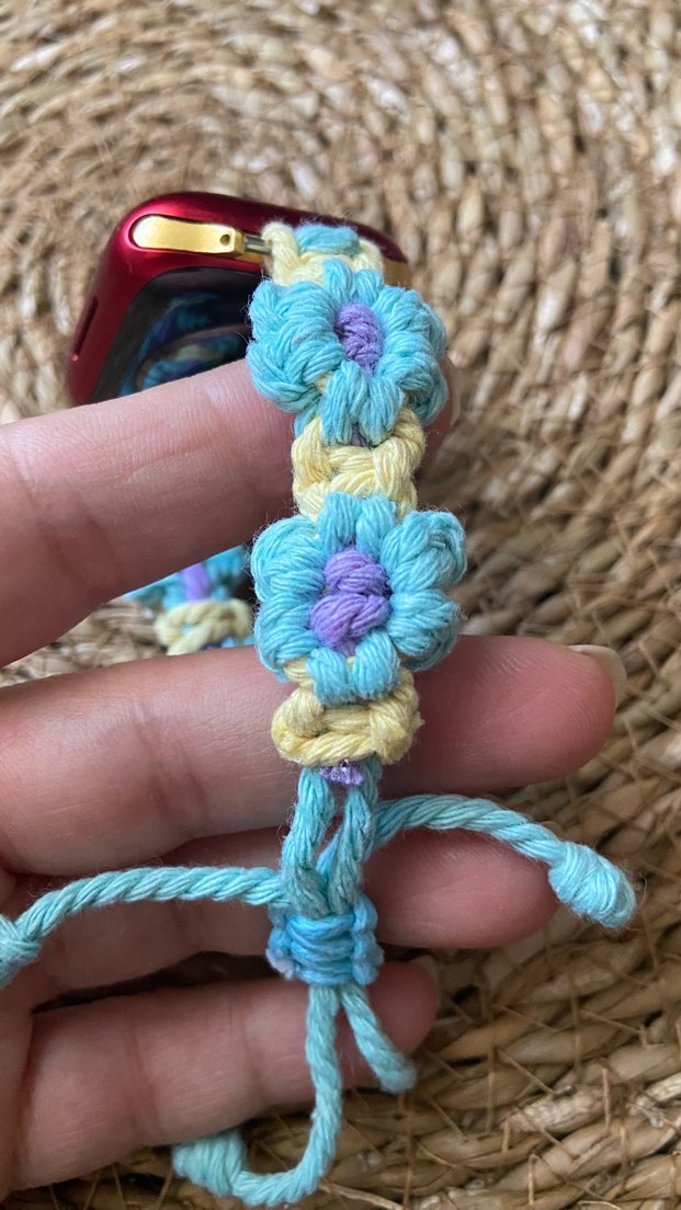 Pastel Çok Renkli Örgülü Apple watch Kayışı - Görsel 3