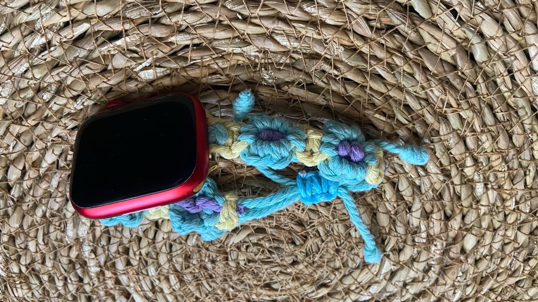 Pastel Çok Renkli Örgülü Apple watch Kayışı - Görsel 5