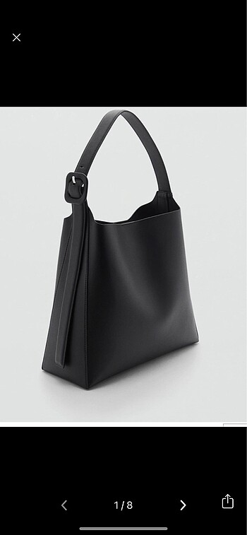 MANGO TOKA DETAYLI SHOPPER SİYAH KOL ÇANTASI