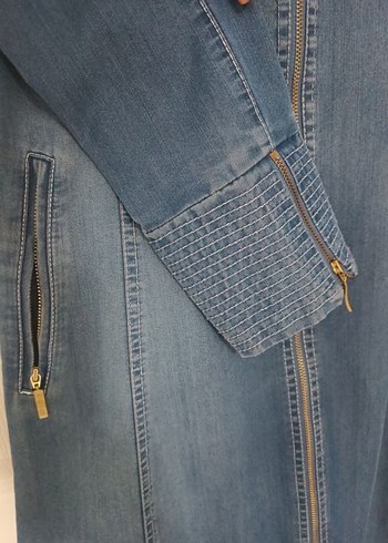 Kadın Lacivert Uzun Kot pardusu - Görsel 3