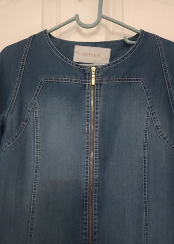 Kadın Lacivert Uzun Kot pardusu - Görsel 2