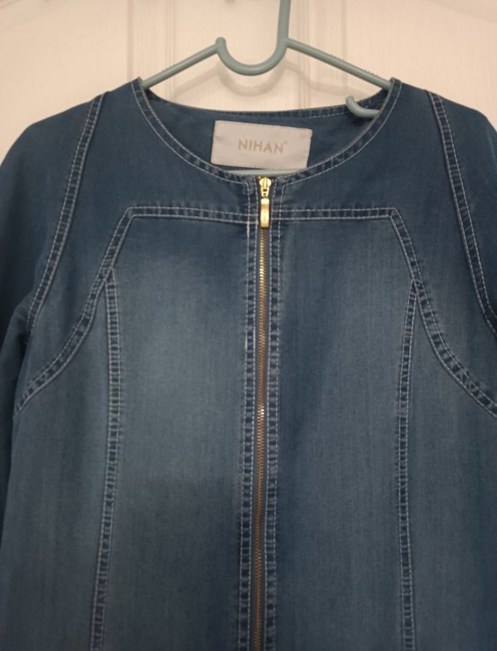 Kadın Lacivert Uzun Kot pardusu - Görsel 2