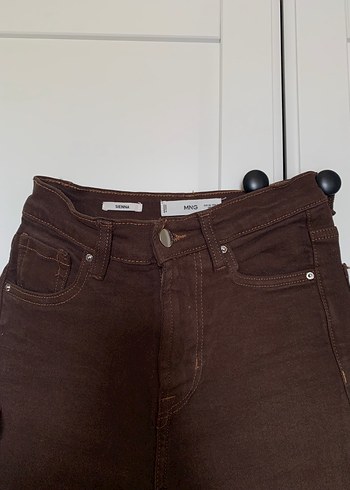 34 Beden Mango Sienna Flare Crop Jean Pantolon