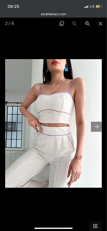 Esra helvacı marka keten s beden sıfır alt üst takım - Görsel 2