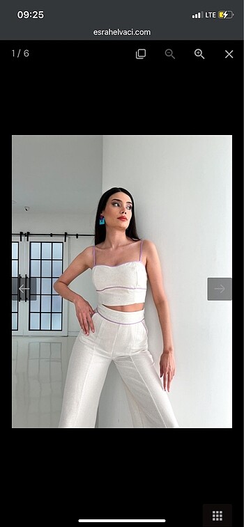 Esra helvacı marka keten s beden sıfır alt üst takım - Görsel 4