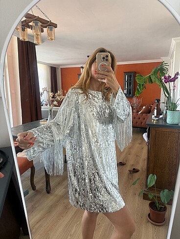 Zara Zara payetli elbise