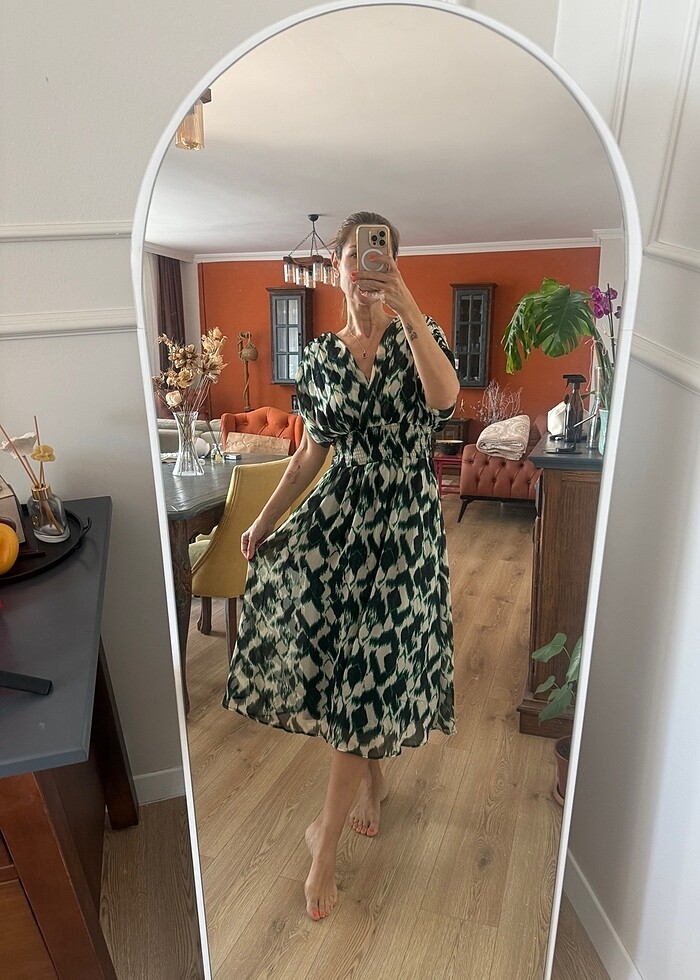 Mango şifon elbise - Görsel 2