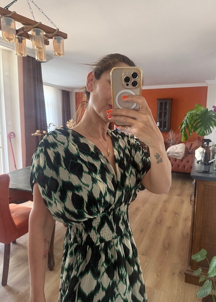 Mango şifon elbise - Görsel 4