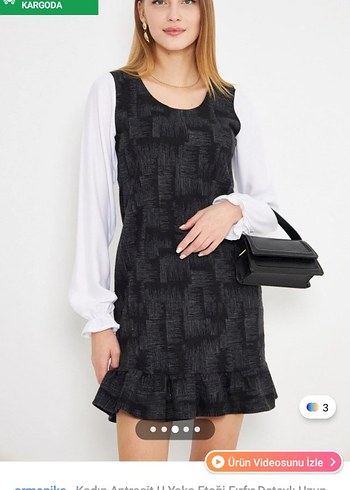 Piliseli Midi elbise hiç giyilmedi yeni - Görsel 2