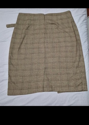 Kemerli Ekose Midi Etek - Görsel 2