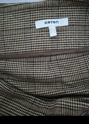 Kemerli Ekose Midi Etek - Görsel 3