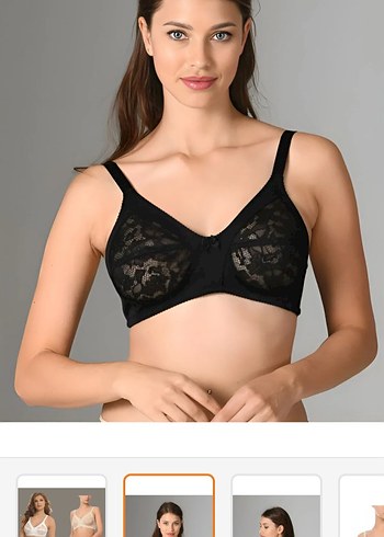 Siyah Minimalist Dantelli Sütyen - Görsel 2