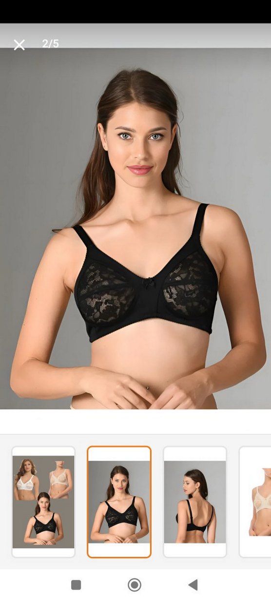 Siyah Minimalist Dantelli Sütyen - Görsel 2