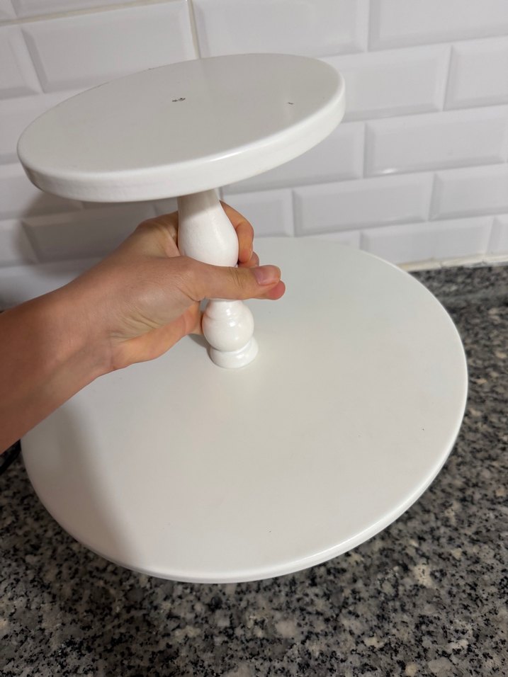 Beyaz Modern Klasik Kek Standı - Görsel 2