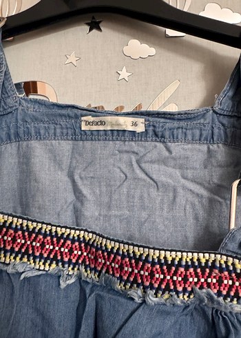 Hamile kadın jean elbise - Görsel 3