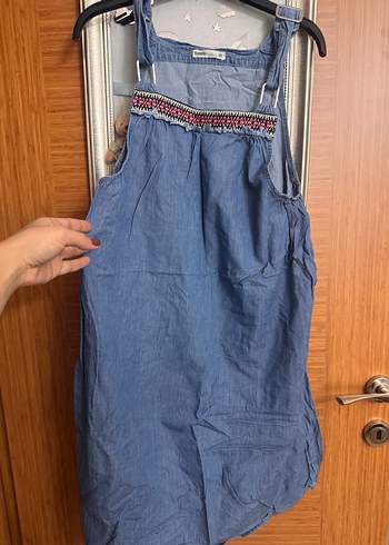 Hamile kadın jean elbise - Görsel 4