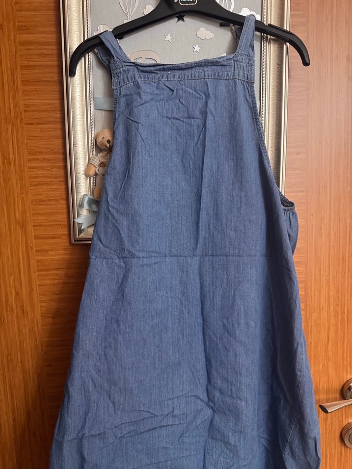 Hamile kadın jean elbise - Görsel 2