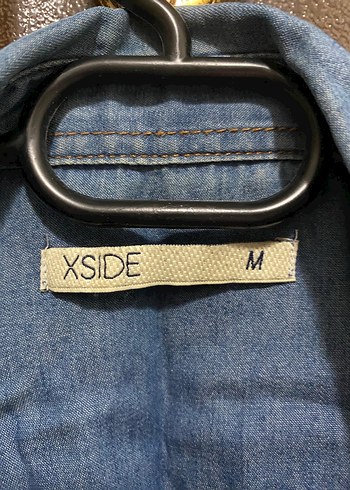 Düğmeli Mavi Denim Kadın Gömlek - Görsel 2