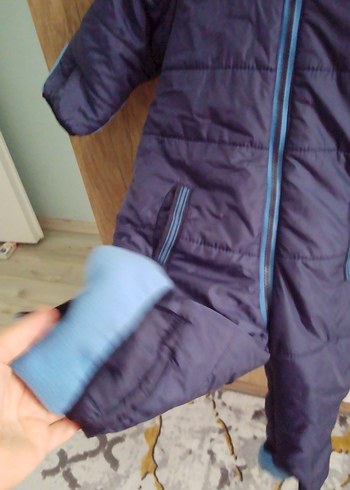 Koyu Mavi Fermuarlı Bebek Tulumu - Görsel 6