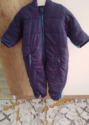 Koyu Mavi Fermuarlı Bebek Tulumu - Görsel 2