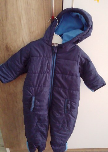 Koyu Mavi Fermuarlı Bebek Tulumu - Görsel 3