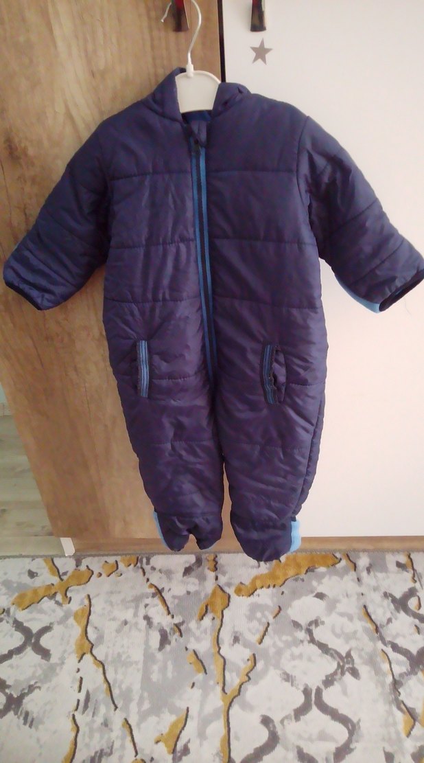 Koyu Mavi Fermuarlı Bebek Tulumu - Görsel 2