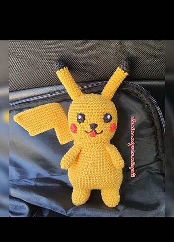  Beden Renk Amigurumi Pikachu anahtarlik