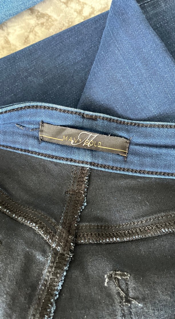 Günlük Kullanım için Rahat Kesim Mavi Kadın Kot Pantolon - Görsel 4