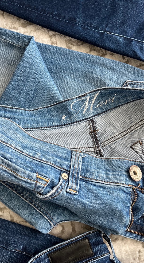 Günlük Kullanım için Rahat Kesim Mavi Kadın Kot Pantolon - Görsel 3