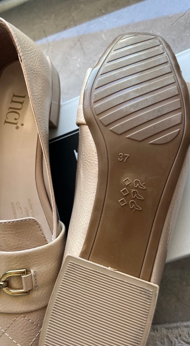 Bej Tokalı Kadın Topuklu Babet - Görsel 4