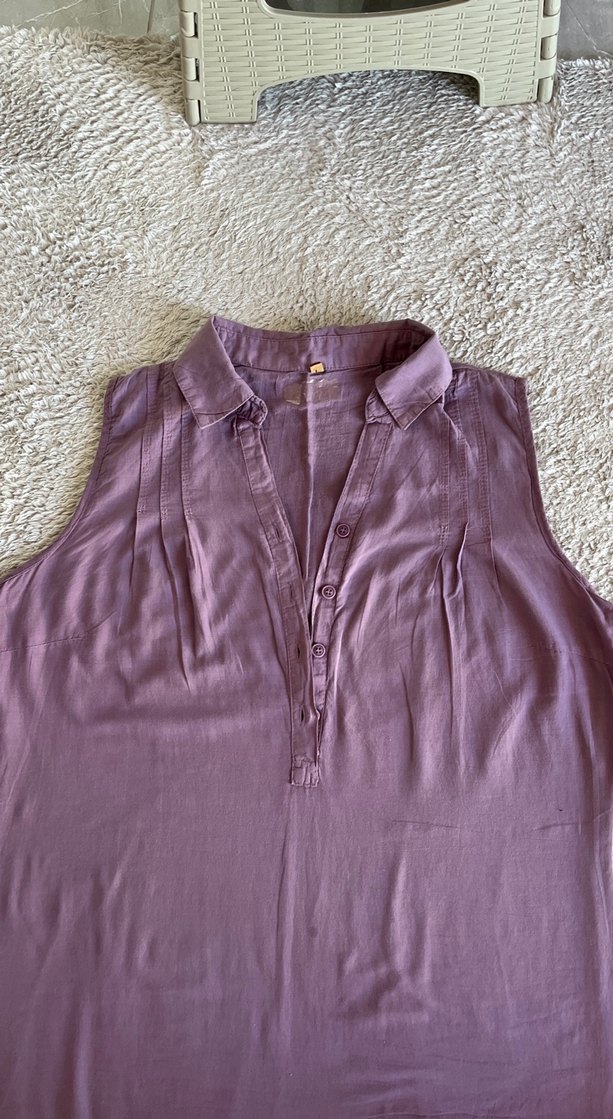 Nakışlı V Yaka Kolsuz Bohem Elbise - Görsel 2