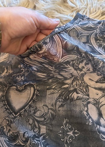 Gri Uzun Kollu Bohem Kadın Bluz 1 kere giyinildi. - Görsel 2