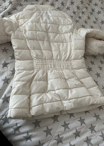 Beyaz Fermuarlı Kız çocuk Mont - Görsel 2