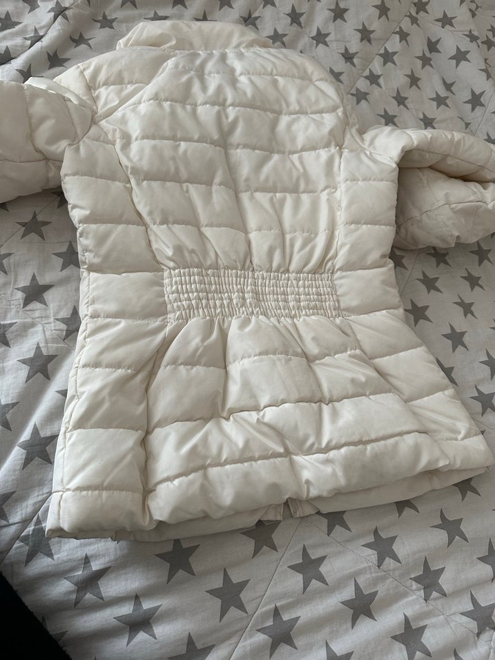 Beyaz Fermuarlı Kız çocuk Mont - Görsel 2