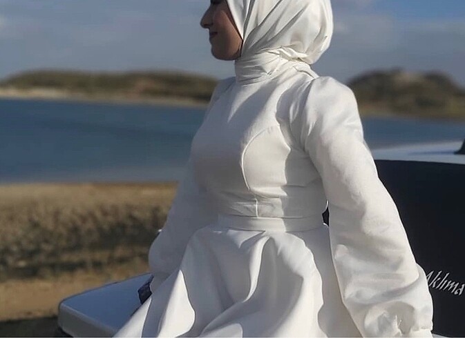 m Beden Beyaz nikah elbisesi kiralık