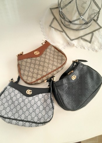 Gucci Gri Deri Kadın Çanta - Modern Klasik