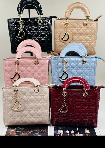 Dior Klasik Parlak Kırmızı Deri Kadın Çanta