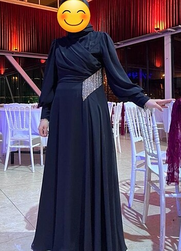 Şifon abiye elbise 