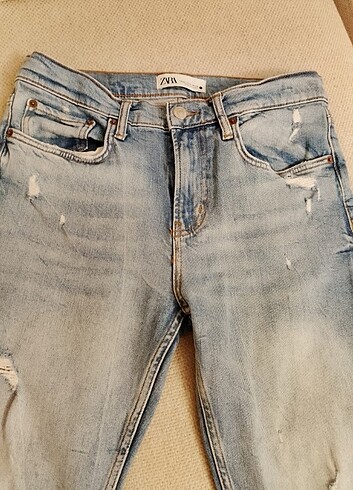 36 Beden mavi Renk Zara kot Jean 