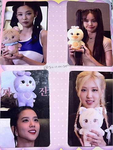Blackpink peluş PC set