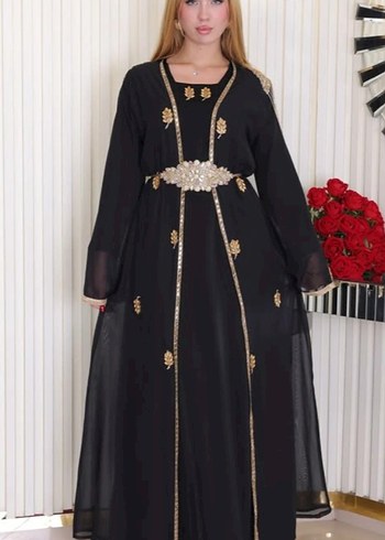 Diğer zümrüt yeşili taşlı kaftan 40 beden