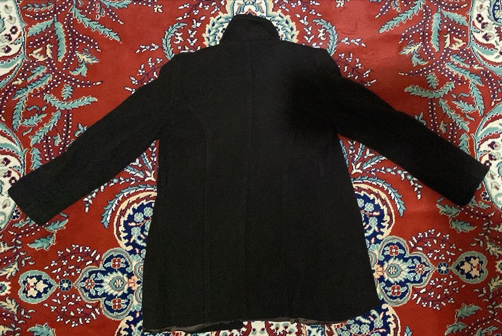 Düğmeli Siyah Erkek Uzun Ceket - Görsel 2