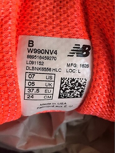 37,5 Beden ten rengi Renk Ankara panaro newbalance alınmıştır