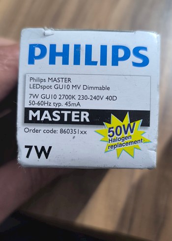 Philips MASTER 7W LED Spot Ampul GU10 - Görsel 2